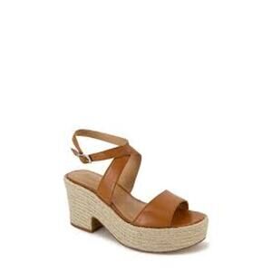 NEW Splendid Bowie Camel Leather Platform Espadrille Size 10M